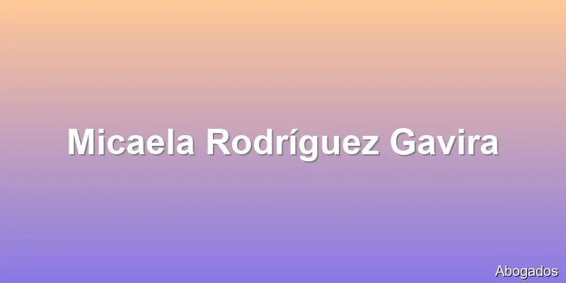 Micaela Rodríguez Gavira