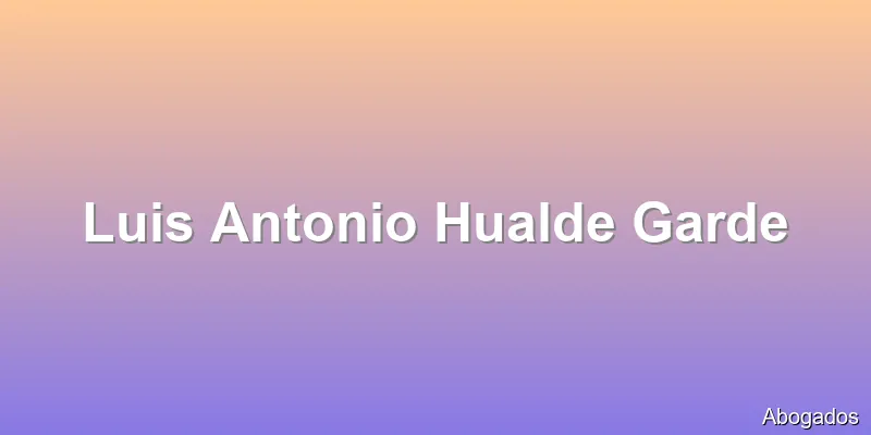 Luis Antonio Hualde Garde