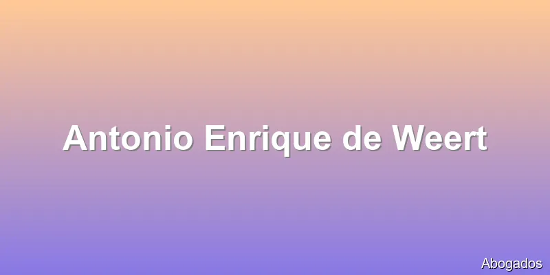 Antonio Enrique de Weert