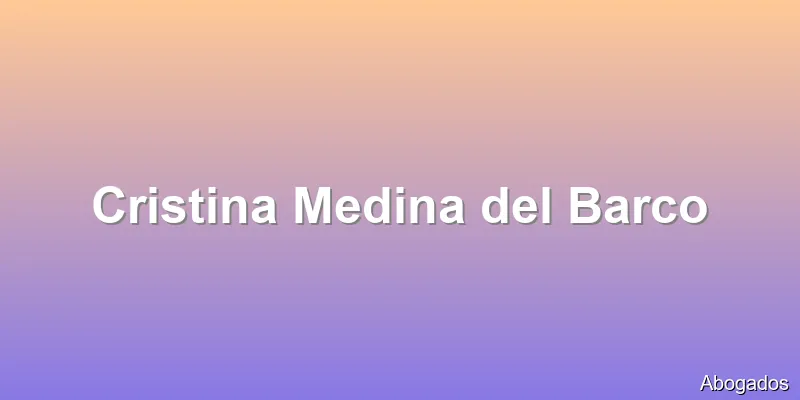 Cristina Medina del Barco