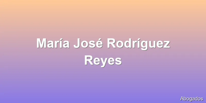 María José Rodríguez Reyes