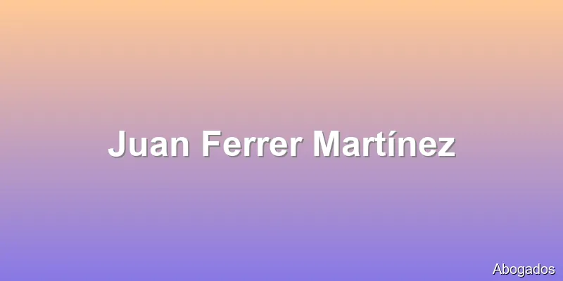 Juan Ferrer Martínez
