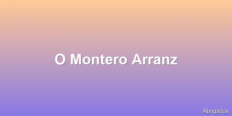 O Montero Arranz