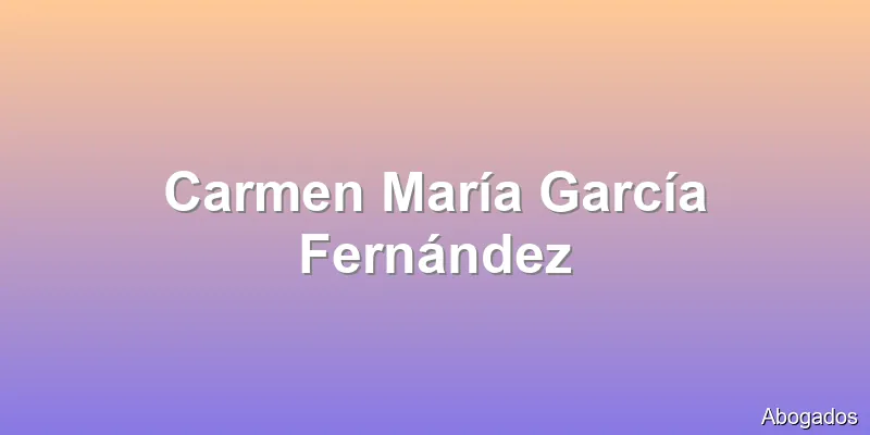 Carmen María García Fernández