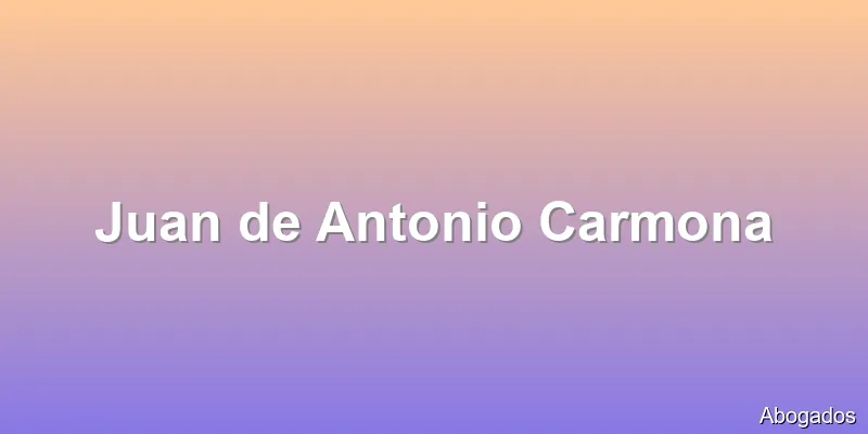 Juan de Antonio Carmona