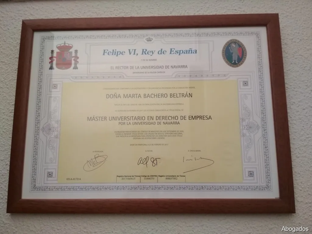 Abogada MARTA BACHERO BELTRÁN