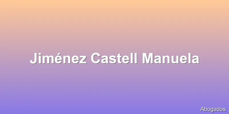 Jiménez Castell Manuela