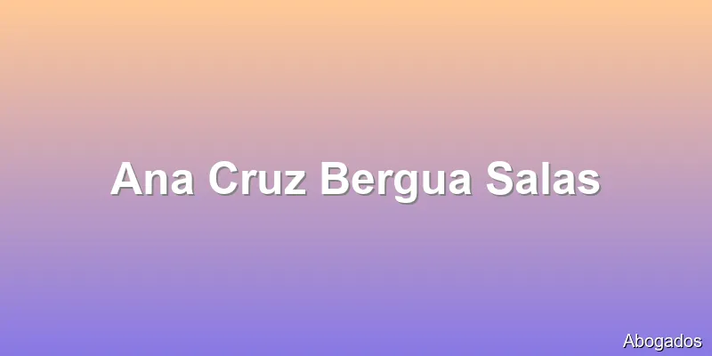 Ana Cruz Bergua Salas