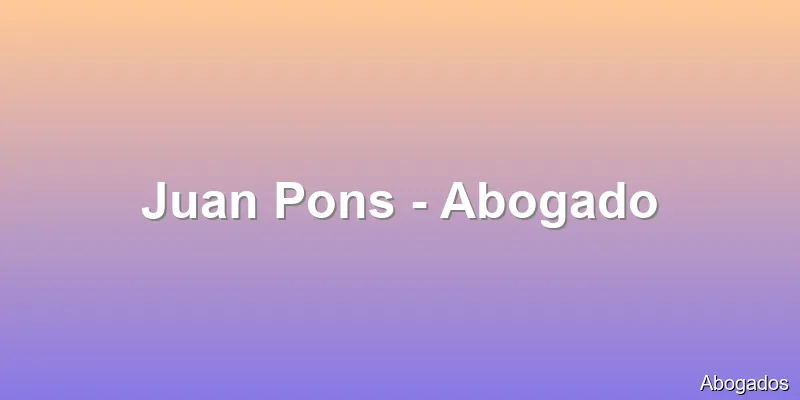 Juan Pons - Abogado