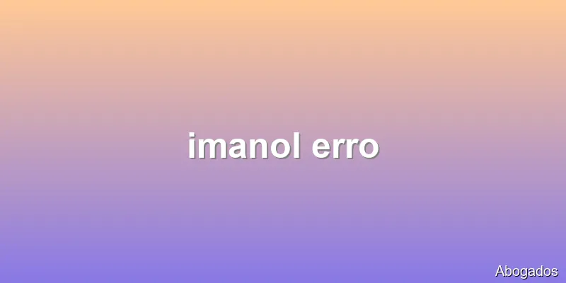 imanol erro