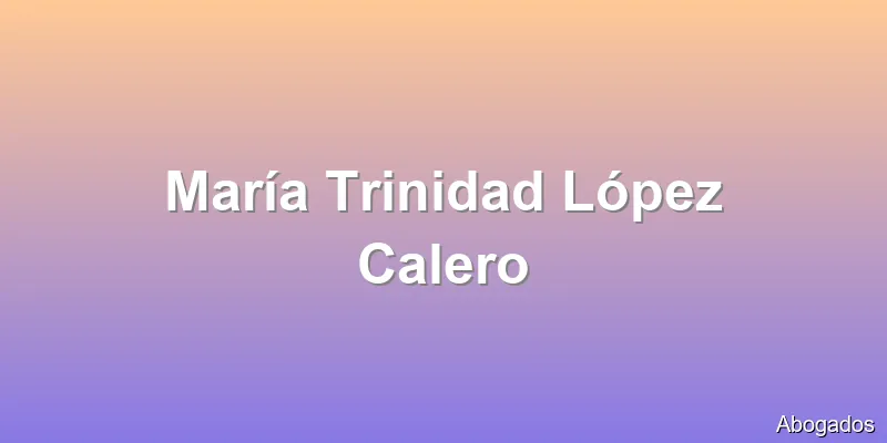 María Trinidad López Calero