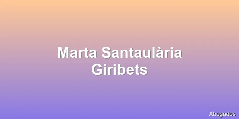 Marta Santaulària Giribets