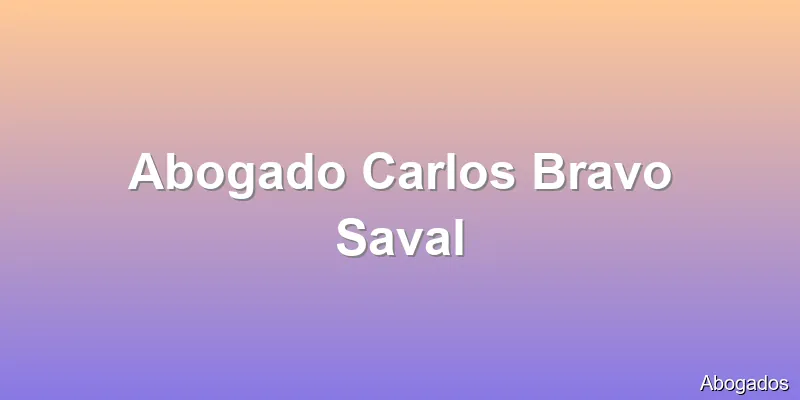 Abogado Carlos Bravo Saval