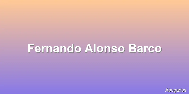 Fernando Alonso Barco
