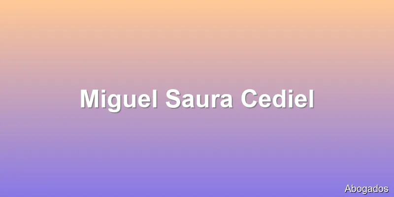 Miguel Saura Cediel