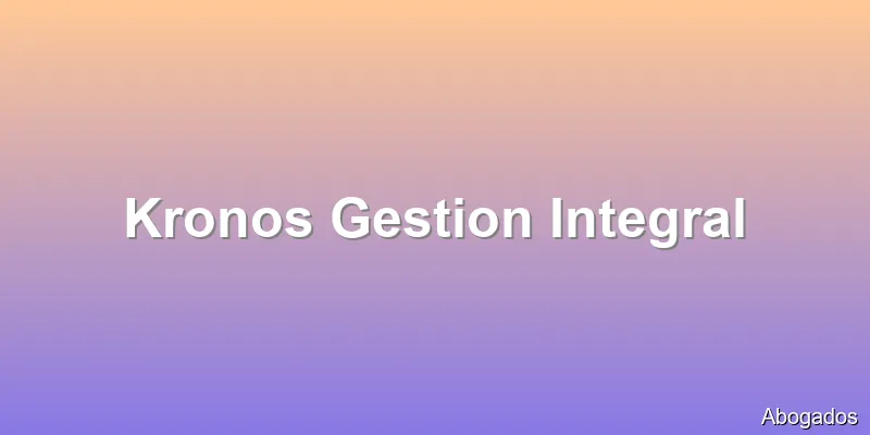Kronos Gestion Integral