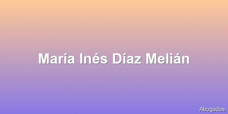 María Inés Díaz Melián