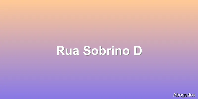 Rua Sobrino D