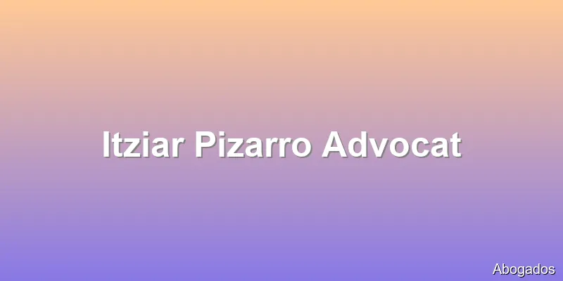Itziar Pizarro Advocat