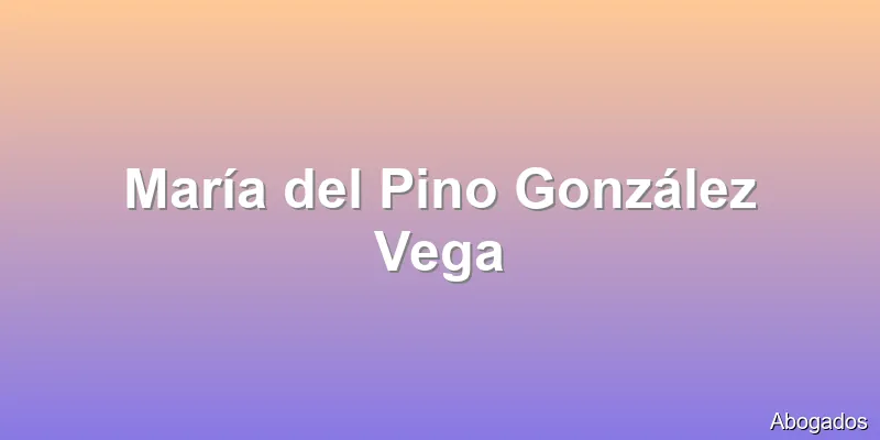 María del Pino González Vega