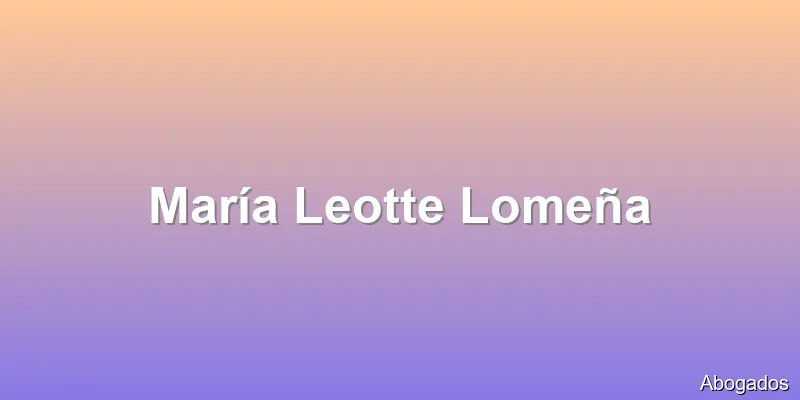María Leotte Lomeña