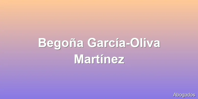 Begoña García-Oliva Martínez