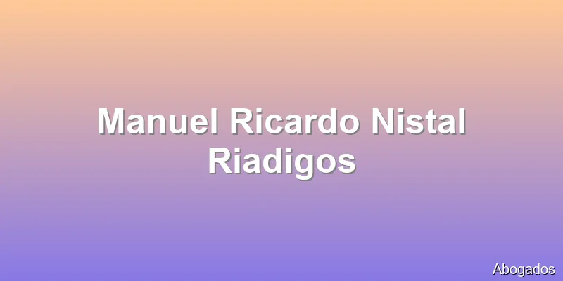 Manuel Ricardo Nistal Riadigos