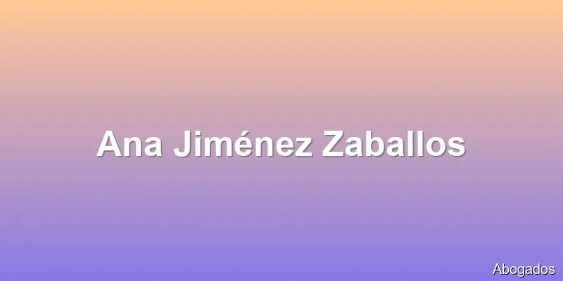 Ana Jiménez Zaballos