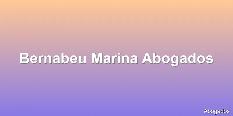 Bernabeu Marina Abogados