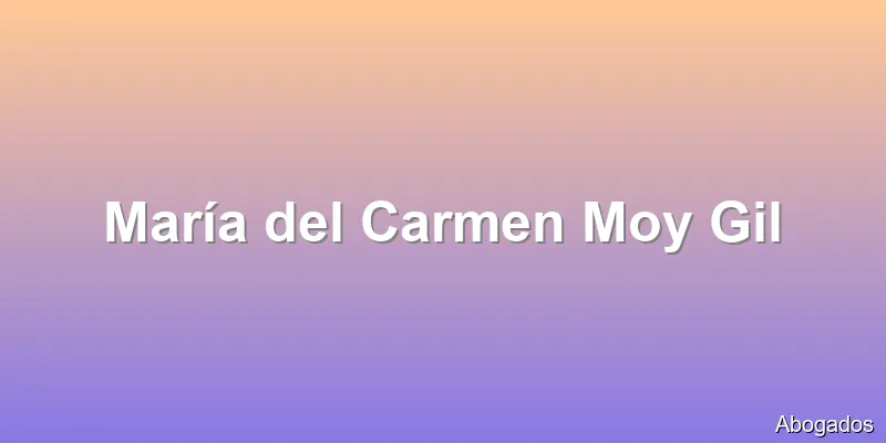 María del Carmen Moy Gil