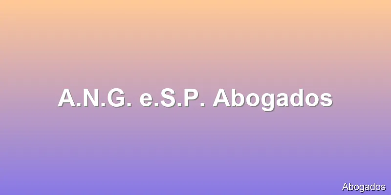 A.N.G. e.S.P. Abogados