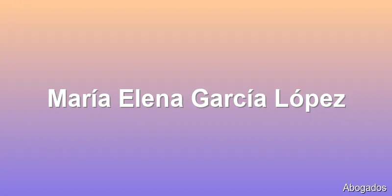 María Elena García López