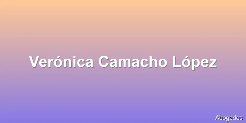 Verónica Camacho López