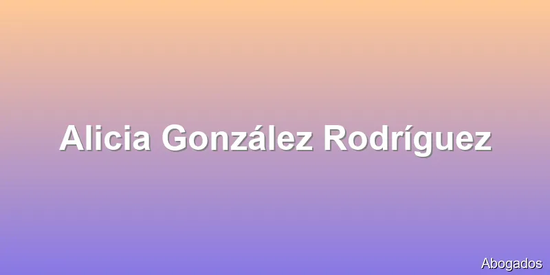 Alicia González Rodríguez