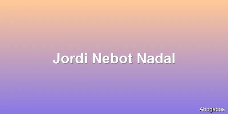 Jordi Nebot Nadal