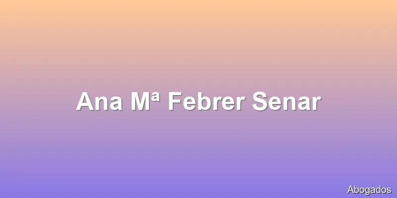 Ana Mª Febrer Senar