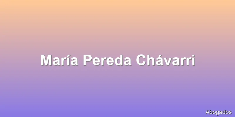 María Pereda Chávarri