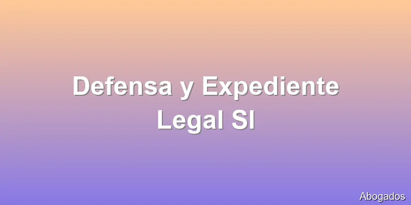 Defensa y Expediente Legal Sl