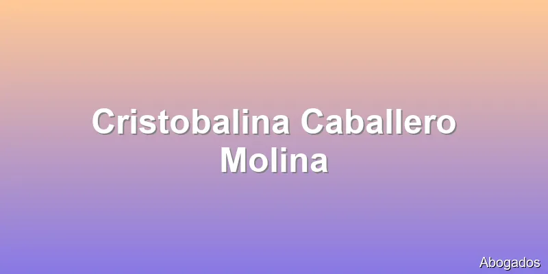 Cristobalina Caballero Molina