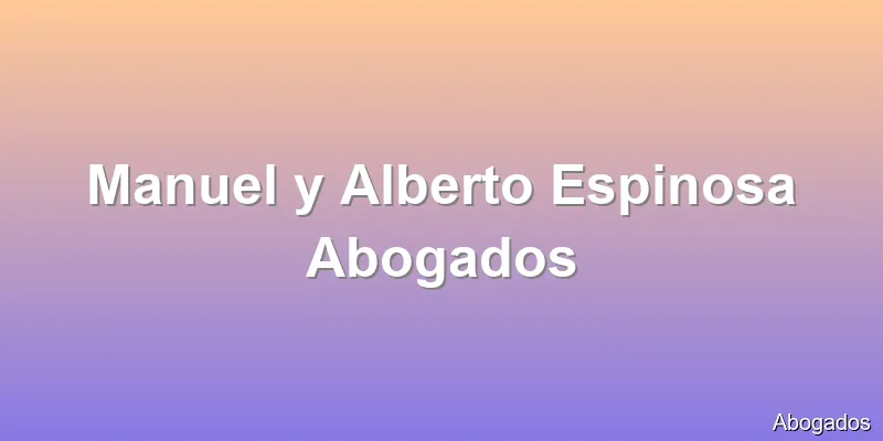 Manuel y Alberto Espinosa Abogados