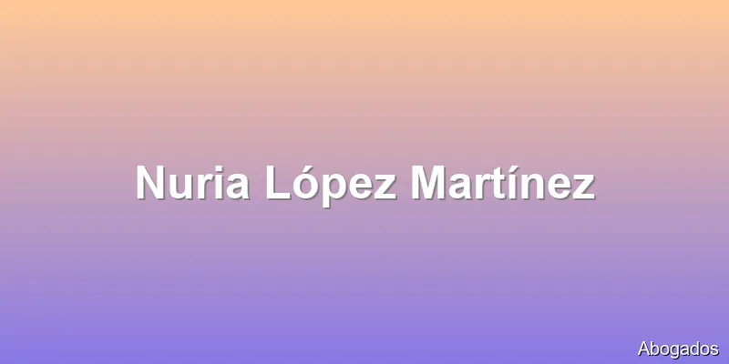 Nuria López Martínez