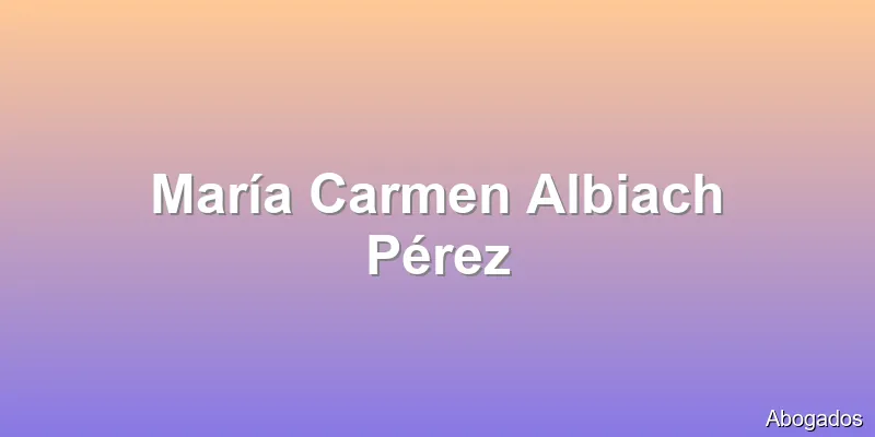 María Carmen Albiach Pérez