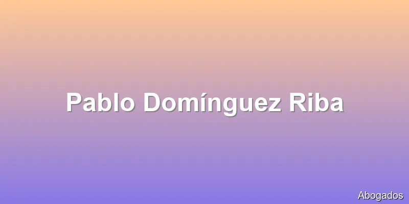 Pablo Domínguez Riba