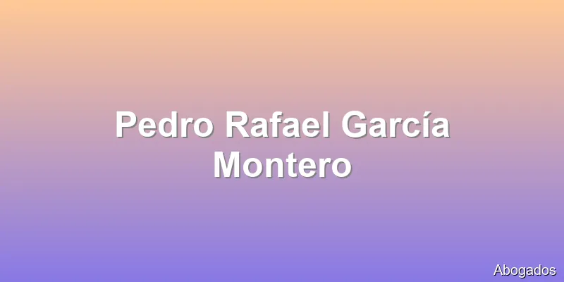 Pedro Rafael García Montero