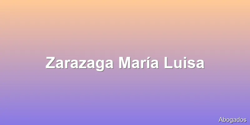 Zarazaga María Luisa