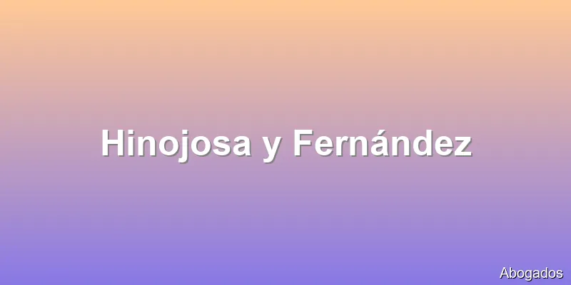 Hinojosa y Fernández