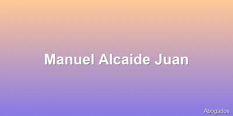 Manuel Alcaide Juan