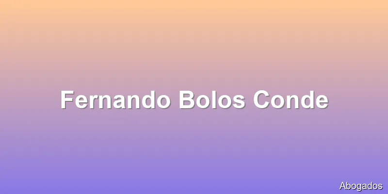 Fernando Bolos Conde