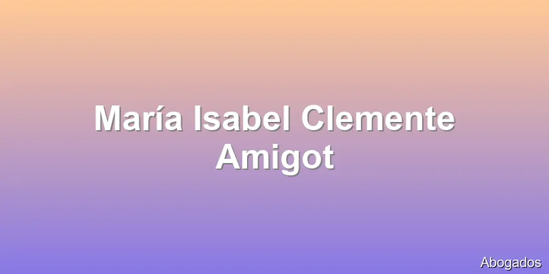 María Isabel Clemente Amigot