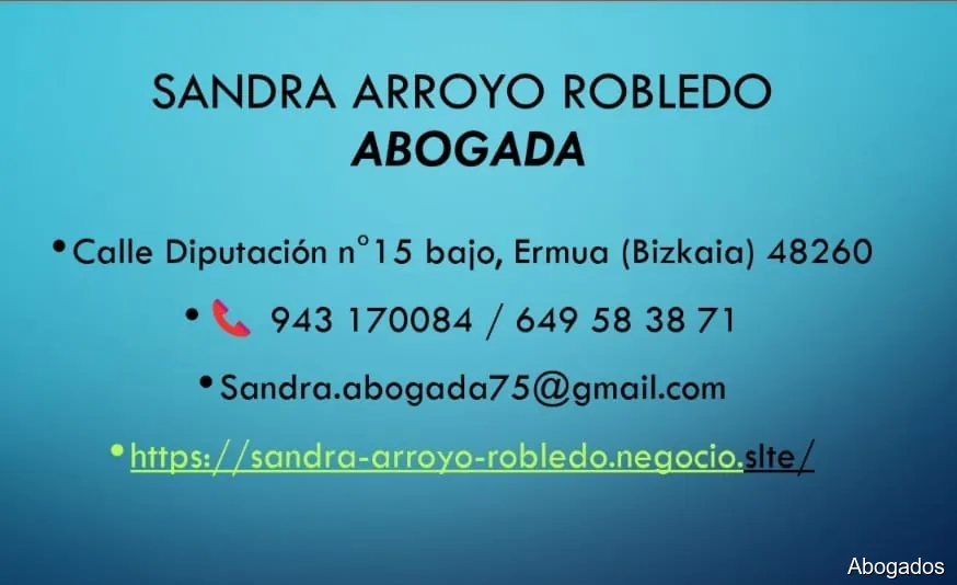Abogada SANDRA ARROYO ROBLEDO.
